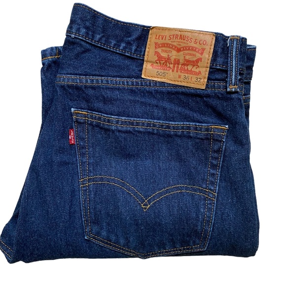Levi's Other - Men’s LEVI’S 505 Dark Denim Jeans 36 36x32 levi Strauss